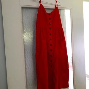 Bright red American Eagle cami dress